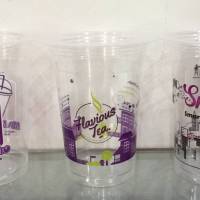 printing cup plastik, printing gelas plastik